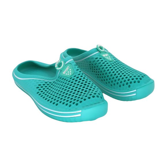 Ceville Sky Blue & White Contrast Mesh Mule Womens Shoes, sky blue, Size EU 37 - Picture 1 of 5